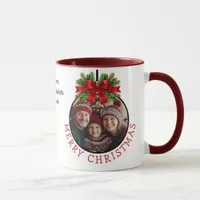 Christmas Ball Ornament Photo White Mug