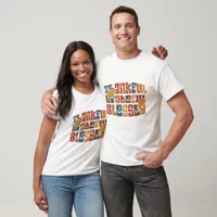 Retro Thankful Grateful Blessed - Thanksgiving T-Shirt