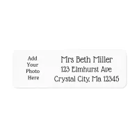 Personalized Photo Return Mailing Label