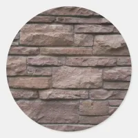 Red Rock Wall Classic Round Sticker