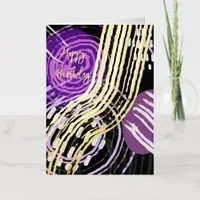 Abstract Gold Foil Birthday Greeting Card