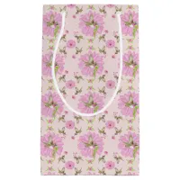 Pink and Green Nostalgic Floral Gift Bag