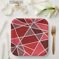 Elegant Geometrical Wedding Paper Plates