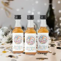 Disco Garden Party Custom Birthday Liquor Bottle Label