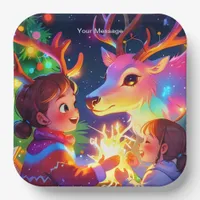 Enchanted Christmas Glow Paper Plates