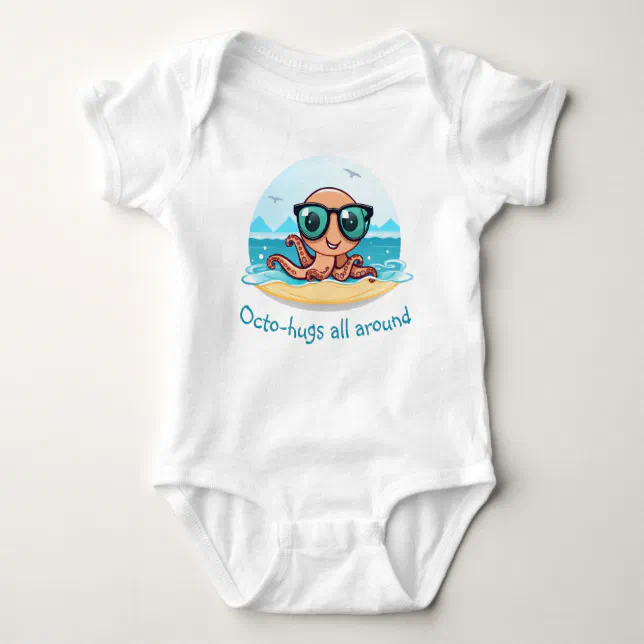 Sea Adventure | Cute Octopus with Sunglasses Baby Bodysuit