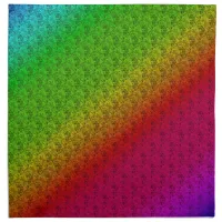 Floral Green Red Rainbow Gradient Diagonal Blend Napkin