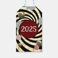 Happy New Year, spirals and bubbles  Gift Tags