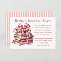 Bring a Book for Baby | Baby Shower  Enclosure Card