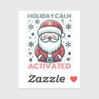 Customizable Holiday Calm Santa  Sticker