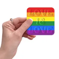 Love is Love Gay Pride Square Sticker