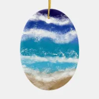 Merry Christmas Seas-on | Seaside Christmas    Ceramic Ornament
