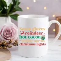 Santa Gloves Reindeer Hot Cocoa Holiday Coffee Mug