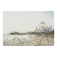 Scribbled Santa Monica Pier Metal Print