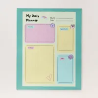 Colorful Pastel Kawaii Cute Daily Planner Jigsaw Puzzle