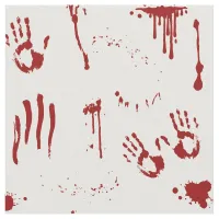 Halloween Bloody Handprints and Blood Splatter Fabric