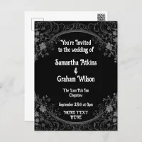 Printable wedding invitation template postcard