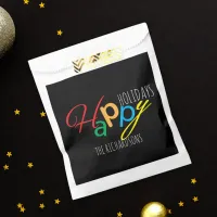 Happy Holidays Playful Text With Colorful Letters Favor Bag