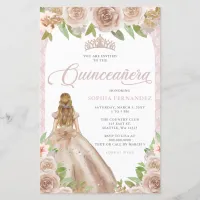 Budget Blush Rose Gold Princess Tiara Quincea&#241;era