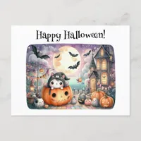 Cute Happy Halloween Kawaii  Postcard