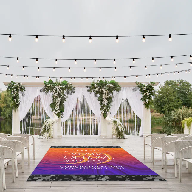 Elegant 39th Agate Wedding Anniversary Celebration Outdoor Rug