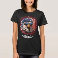 Patriotic Eagle Beret Denim Jacket T-Shirt