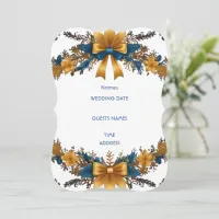 Floral elegant wedding invitation design