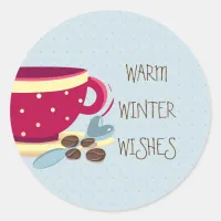 Hot Coffee Warmest Winter Wishes stickers