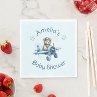 Sweet Little Boy on the Way Baby Shower Napkins