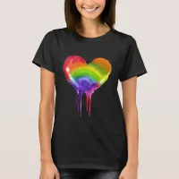 LGBTQIA+ Pride Rainbow Heart T-Shirt