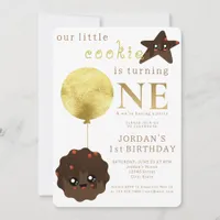 Our Little Cookie Is Turning ONE Cute 1st Birthday Invitation