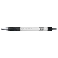 Elegant Modern Custom Name Black & White Monogram Pen