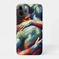 Lover's Embracing ai Oil Paint Style iPhone 11 Pro Case