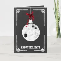 chalkboard bowling Christmas Cards