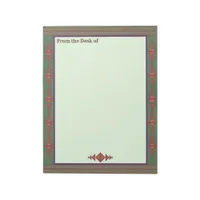 Southwest Sagebrush Green Geometric Design Notepad