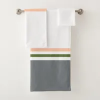 Modern Minimalist New Season Stripes  Bath Towel Set