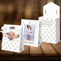 The Lovers Tarot Card Wedding Photo | White Favor Boxes