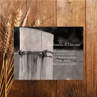 Rural Fence Post Country Wedding Save the Date Magnetic Invitation