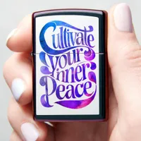 Cultivating peace with vibrant art. zippo lighter