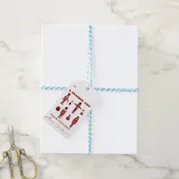 Red & White Trendy Nutcracker Crackin' Gift Gift Tags