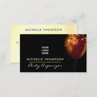 Dark Iridescent Balloons Event Coordinator Business Card