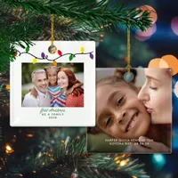 Adoption Foster Family First Christmas Photo Ceramic Ornament