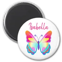 Personalized Colorful Butterfly Personalized Name Magnet