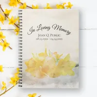 Yellow Daffodils Celebration of Life Funeral Notebook