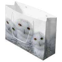 Dreamy Wisdom of Snowy Owls Large Gift Bag