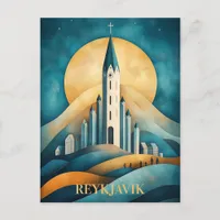 Reykjavik Iceland Travel Postcard