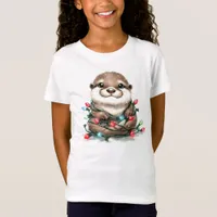 Adorable Christmas Otter T-Shirt