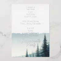 Pine Forest Nature Bachelorette Foil Invitation