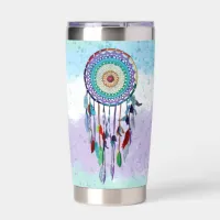 Personalized Colorful Hand Drawn Dreamcatcher  Insulated Tumbler