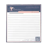 Professional Navy Blue Rose Gold House Logo Lined Notepad